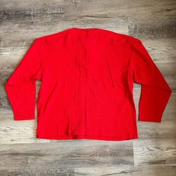 Vintage Marlboro long sleeve button henley shirt. Red color mens XL - Picture 4 of 4